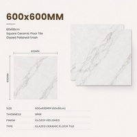 Carreaux de porcelaine aspect marbre poli moderne, carreaux de sol/mur chinois Foshan pour sol 60x60 en céramique