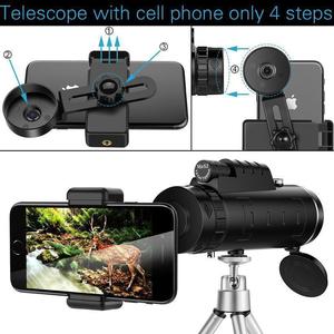 Télescope monoculaire longue portée 16x52 40x60 12x50 pour smartphone - Product Image 3