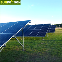 Système de montage au sol pour ferme solaire, base de poteau en aluminium pour structure de support industrielle, modules photovoltaïques encadrés SunRack SFS-GM-03BV3