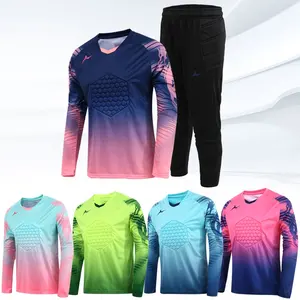 Goleiro profissional personalizado com esponja, uniforme de futebol masculino com camisa de manga comprida, equipamento de treinamento de goleiro