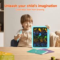 Juguetes de Dibujo para Niños, Pizarra de Dibujo, Regalos para Niños de 3 a 8 Años, Pizarra Electrónica Colorida, Pizarra de Dibujo LCD de 19 Pulgadas de Alto Brillo