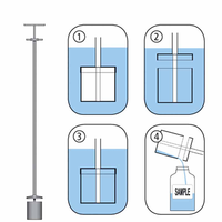 Échantillonneur de liquide de type tasse, échantillonneur d'eau à profondeur fixe, échantillonneur de liquide en acier inoxydable