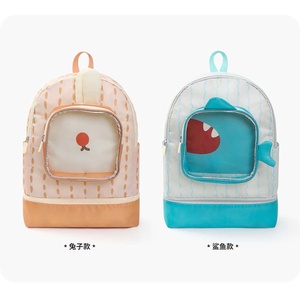 Dinosaur Striped Nylon <b>Backpack</b> 28x31x9cm 25L Softback Cartoon Design for School Unisex Swim Bag - Product Image 4