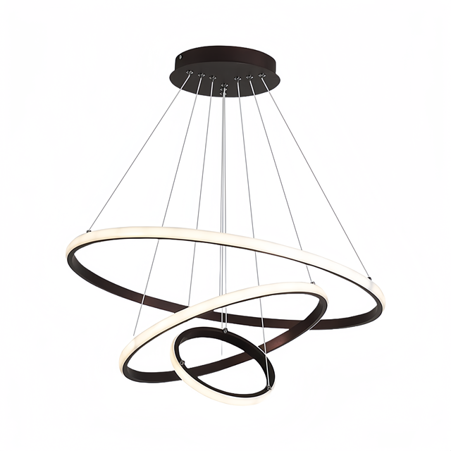 Modern Style Restaurant Circle Line Led Pendant Lamp  Minimalist Design Led 3 Ring Round Chandelier Dinning Room Bedroom Home