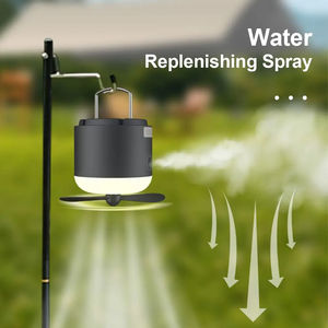 Ventilateur de plafond 4-en-1 rechargeable, portable, sans fil, avec humidificateur, 1200 mAh, pour l'extérieur, la randonnée, le camping, et lumières de nuit - Product Image 5