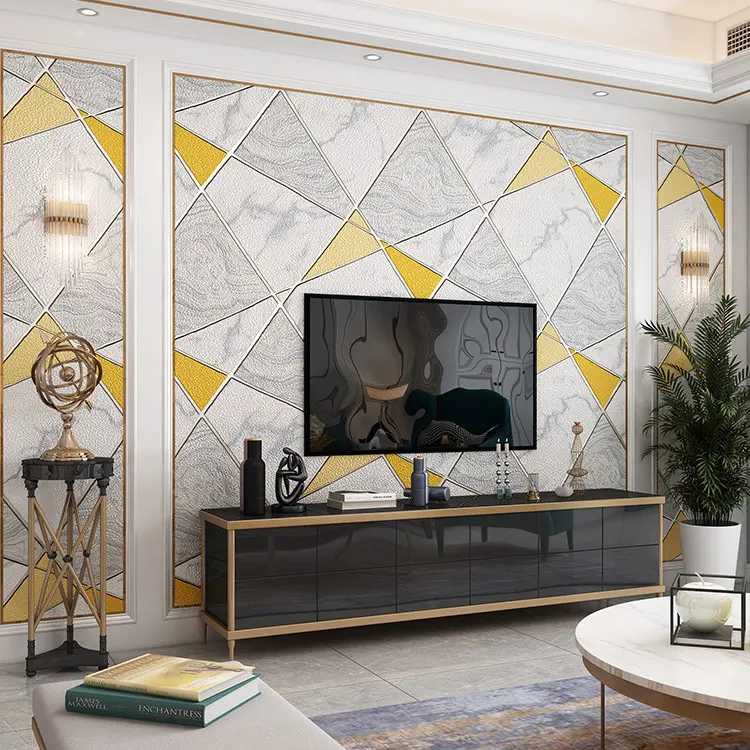 3D wallpaper home decoration deerskin marble pattern living room modern light luxury non woven wallpaper wall paper roll