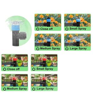 Arroseur réglable KC-003 Noir 0,1-0,4 Mpa Système d'irrigation goutte à goutte Dispositif d'arrosage extérieur - Product Image 2