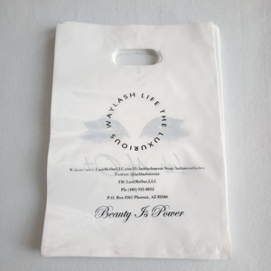 personalizado de impresión barato fácil de abrir Biodegradable morir corte bolsa de compras de plástico para la ropa de compras - Product Image 2