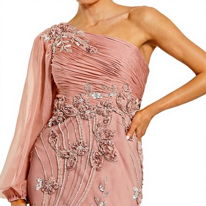 Elegante Vestido de Noche Vintage sin Mangas con Lazo y Cuentas, Ajustado al Cuerpo, Largo hasta el Tobillo, Cuello Redondo, Cintura Natural, Color Sólido, Antiestático, para Primavera - Product Image 1