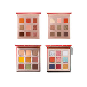 Palette de fards à paupières nude personnalisée du fabricant avec 9 couleurs de finition scintillante Private Label Maquillaje Maquiagem Palette - Product Image 1