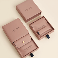 Grande Promotion Boîtes à Bijoux Personnalisées avec Logo en Carton Rigide à Tiroir, Écologiques pour Boucles d'Oreilles, Coffrets Cadeaux avec Pochette en Velours