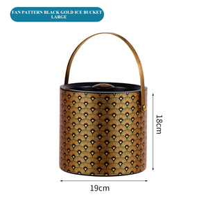 Seau à glace portable isotherme double paroi en acier inoxydable Onawei pour bière/<span class=keywords><strong>vin</strong></span>, capacité 2,0L/3,0L, style rétro de luxe léger - Product Image 4