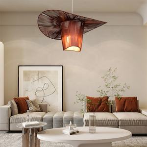Nouveau design de luminaire <span class=keywords><strong>en</strong></span> bambou, abat-jour artisanal <span class=keywords><strong>en</strong></span> <span class=keywords><strong>osier</strong></span> fait à la main, suspension <span class=keywords><strong>en</strong></span> rotin, lampe suspendue <span class=keywords><strong>en</strong></span> bambou - Product Image 1
