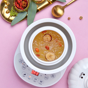 หม้อหุงช้าไฟฟ้าแบร์ รุ่น DDZ-B06R1 สีขาว ความจุ 0.6 ลิตร หม้อเซรามิกอัตโนมัติแบบสองชั้น สำหรับทำซุป โจ๊ก ใช้ในบ้าน - Product Image 2