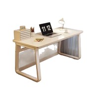Bureau d'ordinateur moderne pour salon, établi pour la maison, bureau d'étudiant avec boîte de rangement, conception de panneaux en bois