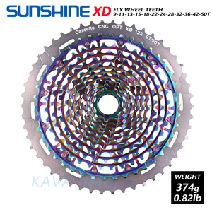 SUNSHINE 9-50T XD Ultralight <span class=keywords><strong>Cassette</strong></span> Volant <span class=keywords><strong>12</strong></span> <span class=keywords><strong>Vitesses</strong></span> <span class=keywords><strong>VTT</strong></span> Vélo Roue Libre Noir/Arc-En-Ciel Compatible pour <span class=keywords><strong>SRAM</strong></span> XD K7 pour Mounta - Product Image 6
