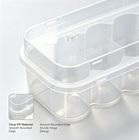 Boîte de rangement en plastique PP de qualité industrielle, empilable, rectangulaire, avec support pour logo personnalisé, épaisseur 3 mm