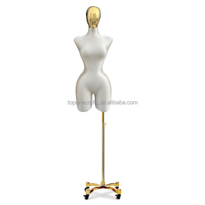 Vestido de noche barato para <span class=keywords><strong>mujer</strong></span>, maniquí de busto grande, vestido de maniquí brasileño con forma de caderas grandes, maniquí femenino Sexy de oro pálido para estilo con soporte - Product Image 6