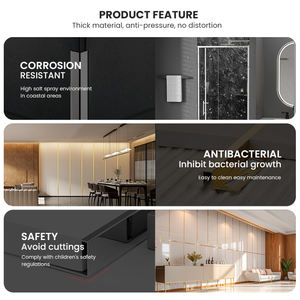 Profil de finition d'angle mural pour projets immobiliers, carrelage de douche, crédence, bordure de sol en acier inoxydable au design unique - Product Image 4