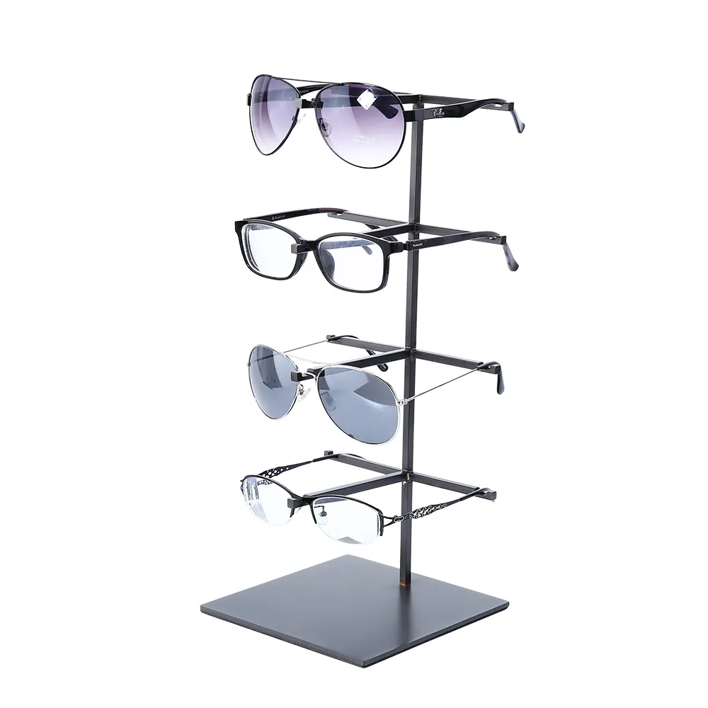 Optical Shop Eyeglass Holder Display Countertop Gold Black Eyewear Sunglasses Stand Glasses Display Rack