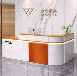 <span class=keywords><strong>Prix</strong></span> de gros d'usine Bureau de <span class=keywords><strong>réception</strong></span> de salon moderne en bois durable en forme de L pour utilisation hôtelière - Product Image 3