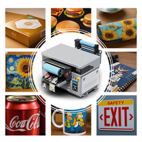 Mesin Printer UV DTF Mini LINKO A3 untuk Cetak Logo, Kaca, Logam, Akrilik, Stiker, Kulit, Mesin Printer Flatbed UV, Printer Inkjet