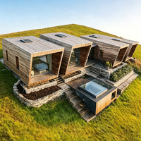 Cabane préfabriquée de luxe à isolation haute performance SIPs pour Airbnb, complexe hôtelier, glamping, vie en milieu isolé, parc de vacances commercial
