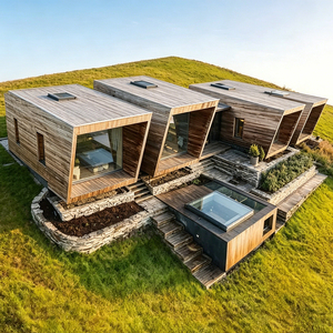 Cabane préfabriquée de luxe à isolation haute performance SIPs pour Airbnb, complexe hôtelier, glamping, vie en milieu isolé, parc de vacances commercial - Product Image 3