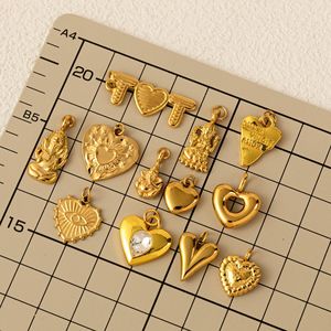 คอลเลคชั่นจี้รูปหัวใจ | PVD 18K สแตนเลสสีทอง: Ganesha, Amor, <span class=keywords><strong>Love</strong></span> & lakshmi | กันน้ำและแพ้ง่าย - Product Image 2