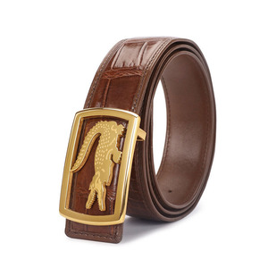 <span class=keywords><strong>Cintura</strong></span> da <span class=keywords><strong>uomo</strong></span> Jranter in vera pelle di coccodrillo con fibbia in lega, design di lusso, larghezza 3,5-3,8 cm, lunghezza 105-120 cm - Product Image 2