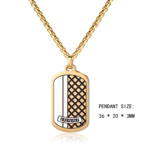 สร้อยคอจี้แฟชั่นทำจากสเตนเลสสตีลกันน้ำลายตะแกรงติดผนังแบบ Hip Hop - Product Image 4