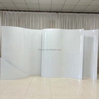 Backdrop Pernikahan Pabrik, Stand Logam Putih, Bingkai Besi Persegi, Latar Belakang untuk Dekorasi Panggung Pesta Pernikahan