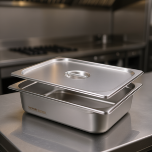 ถาดสตีมเวเวอร์ ขนาด 1/2 ความลึก 4 นิ้ว สแตนเลสสตีล ป้องกันอาหารติด พร้อมฝาปิด สำหรับงานจัดเลี้ยงเชิงพาณิชย์ - Product Image 2