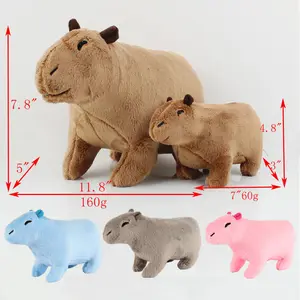 Grosir simulasi katun Capybara mainan mewah karakter hewan liar seperti hidup dengan isian PP tersedia dalam 4 warna