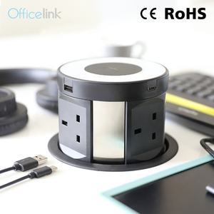 Prise escamotable avec chargeur USB Type C et chargeur sans fil - Product Image 2