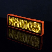 Badge porte nom LED Rechargeable pour cartes de visite, affichage numérique pour programmation USB, 2 pièces