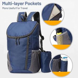 Lightweight Super Portable Waterproof Nylon Zipper Letter Pattern Outdoor Travel Sports Folding <b>Backpack</b> - Product Image 4