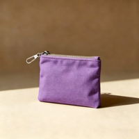 ZHYD Logo personnalisé Mini fermeture éclair couleur unie pochette à monnaie portefeuille Penny porte-clés toile fermeture éclair luxe coton petite toile porte-monnaie