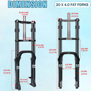<span class=keywords><strong>Fourche</strong></span> de vélo en alliage avec amortisseur réglable dur/mou, diamètre de roue petit, frein à disque pliable, 20 <span class=keywords><strong>26</strong></span> <span class=keywords><strong>pouces</strong></span> - Product Image 4