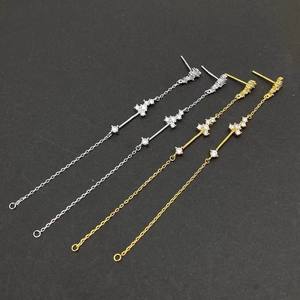 22409 Accesorios de Perlas DIY, Bandeja Vacía para Pendientes de Plata S925, Joyería de Plata de Moda, Pendientes con Cuentas Redondas de 8-11 mm - Product Image 4