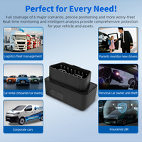 Rastreador GPS OBD de Instalación Conveniente, Dispositivo de Rastreo GPS para Automóvil 4G en Tiempo Real, Grabador de Conducción Telemático, Función de Control Remoto