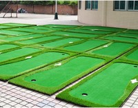 Tapis de frappe de golf à vente directe du fabricant, tapis de simulation de golf en herbe sablée