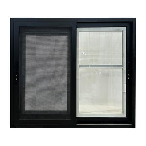 Fenêtre en aluminium coulissante en verre noir à <span class=keywords><strong>double</strong></span> <span class=keywords><strong>vitrage</strong></span> <span class=keywords><strong>anti</strong></span>-<span class=keywords><strong>bruit</strong></span> et économe en énergie - Product Image 3