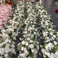Boule de fleurs artificielles en soie blanche personnalisée C-716 avec glycine pour décoration de table de mariage et événements festifs