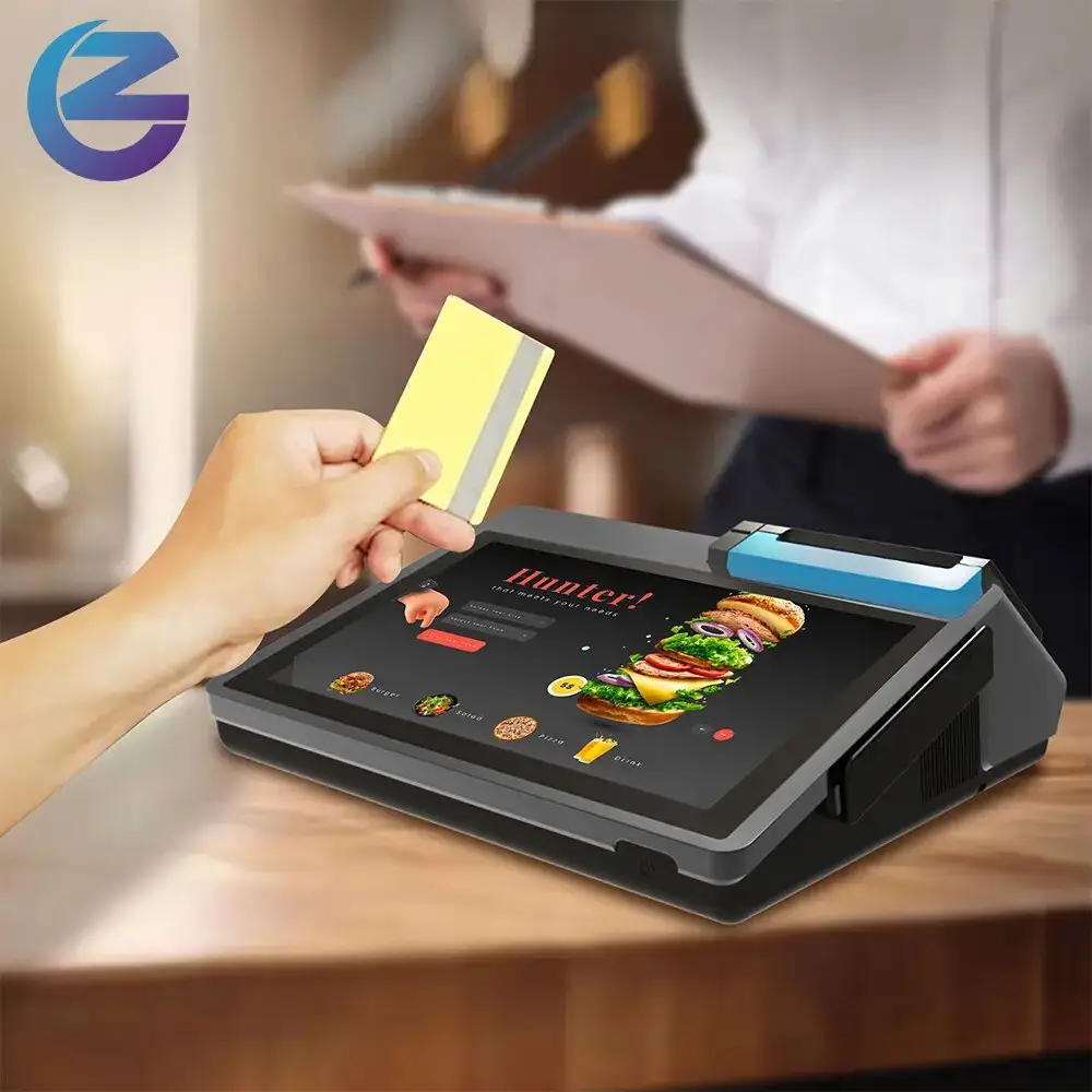 Z100 الكل في واحد NFC MSR نظام البيع بالتجزئة معدات طلب المطاعم الطباعة الحرارية الباركود