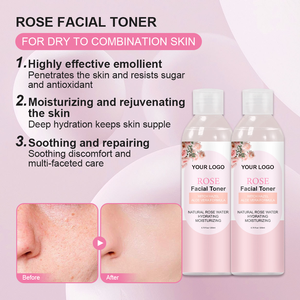 Tonique à l'<span class=keywords><strong>eau</strong></span> <span class=keywords><strong>de</strong></span> <span class=keywords><strong>rose</strong></span> pure biologique pour tous les types <span class=keywords><strong>de</strong></span> peau Toner blanchissant anti-âge pour le visage Vitamine C Ingrédients végétaliens Approvisionnement d'usine OEM - Product Image 2