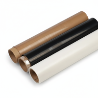 Tissu brun résistant aux hautes températures, tissu PTFE antiadhésif pour la fabrication de sacs, la presse à chaud et l'isolation des machines de scellage