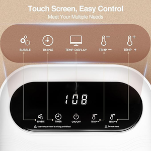 デジタルタッチ画面制御折りたたみ式手動フットバスマッサージャーペディキュアフットスパリラクゼーションとストレス解消ホワイト - Product Image 2