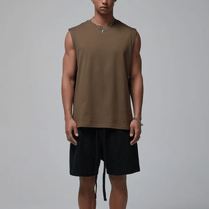 T-shirt sans manches 100% coton, poids lourd, 300 GSM, douceur supérieure, tissu pré-rétréci, ne se rétrécit pas - Product Image 5