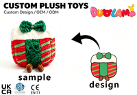 Kotak Hadiah Boneka Plush Lembut Figur Boneka Festif untuk Hadiah Liburan Natal Boneka Plush Kustom